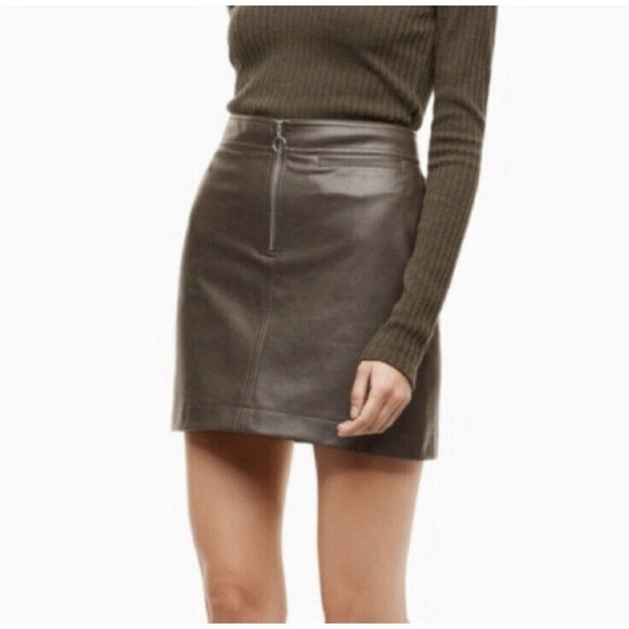Wilfred Dresses & Skirts - Wilfred Free Roxanne Vegan Leather Mini Skirt 8